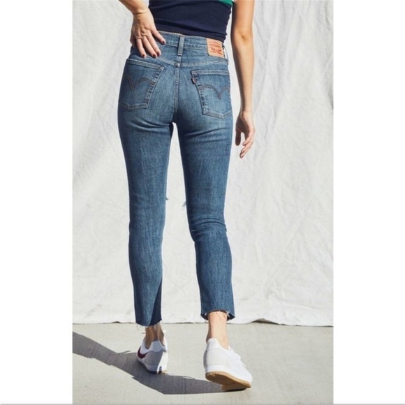 Levi’s Wedgie Skinny Medium Wash High Rise Button Fly Tough Love Blue Jeans 26 - Picture 2 of 16